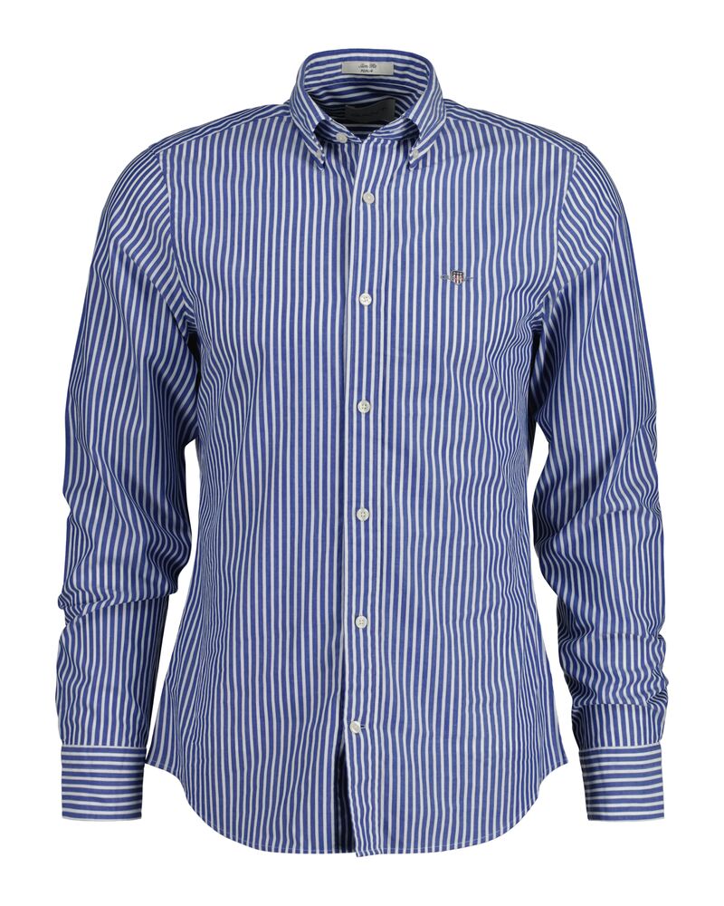 Slim Poplin Stripe Shirt College Blue / S