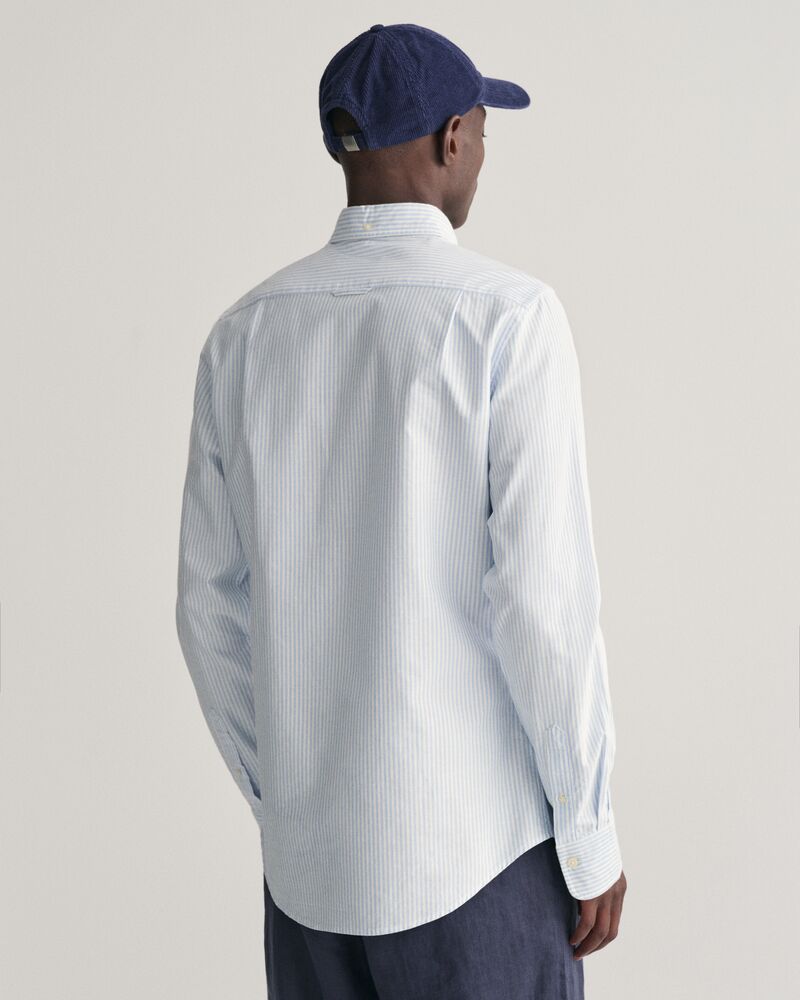 Slim Fit Banker Stripe  Classic Short Sleeve  Oxford Shirt