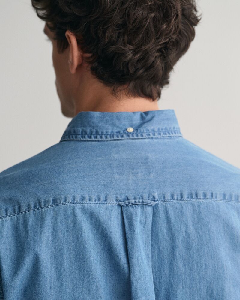 Regular Fit Indigo Shirt Semi Light Blue / S