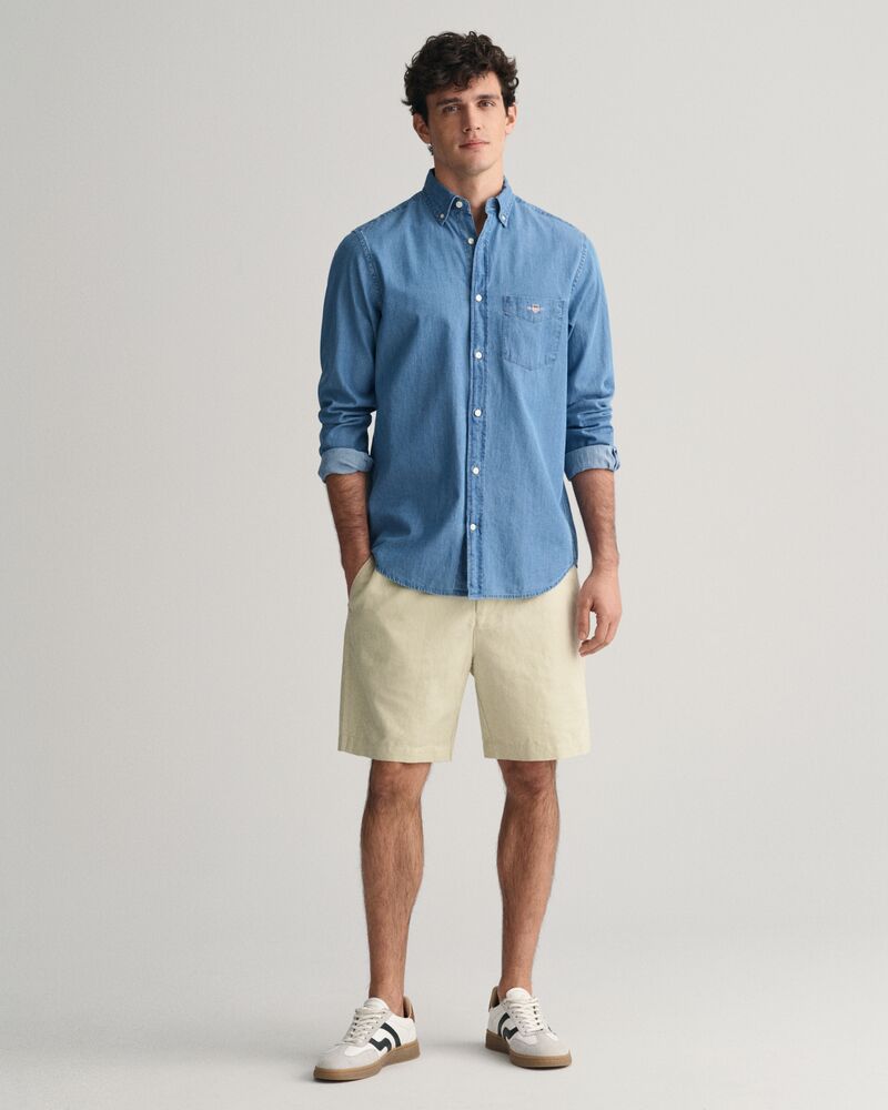 Regular Fit Indigo Shirt Semi Light Blue / S