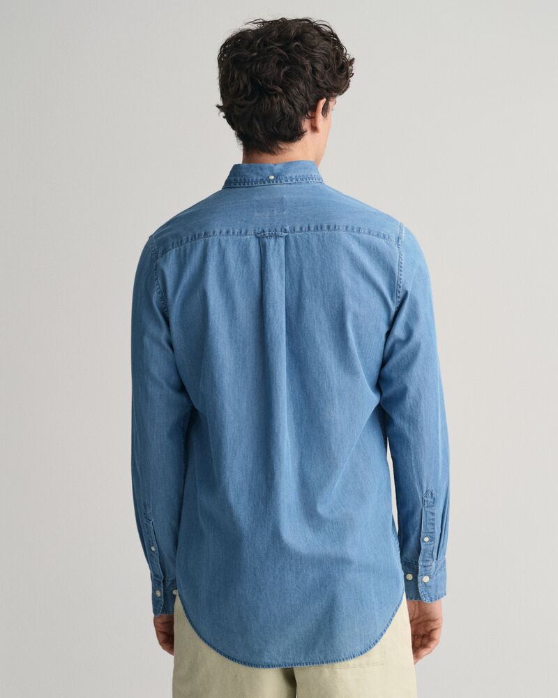 Regular Fit Indigo Shirt Semi Light Blue / S