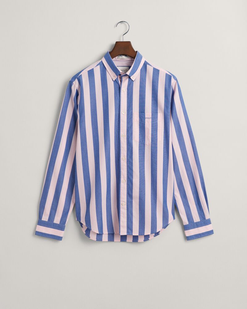 Regular Fit Parasol Striped Poplin Shirt Blushing Pink / L