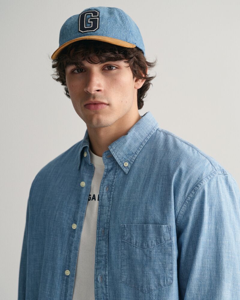 Relaxed Fit Chambray Shirt Light Blue / S