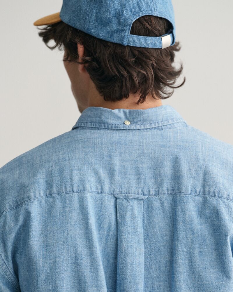 Relaxed Fit Chambray Shirt Light Blue / S