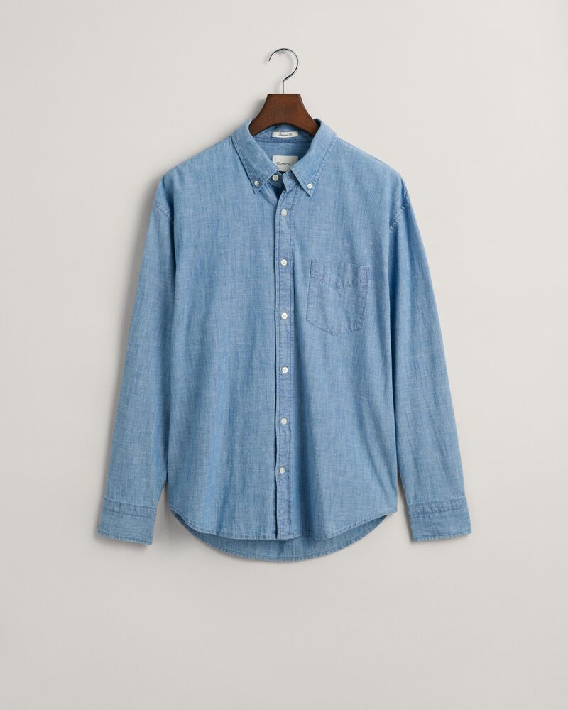 Relaxed Fit Chambray Shirt Light Blue / S