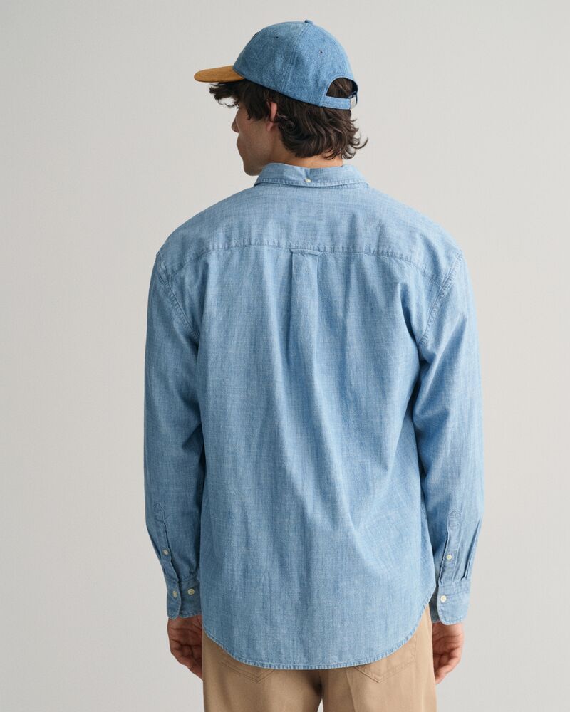 Relaxed Fit Chambray Shirt Light Blue / S