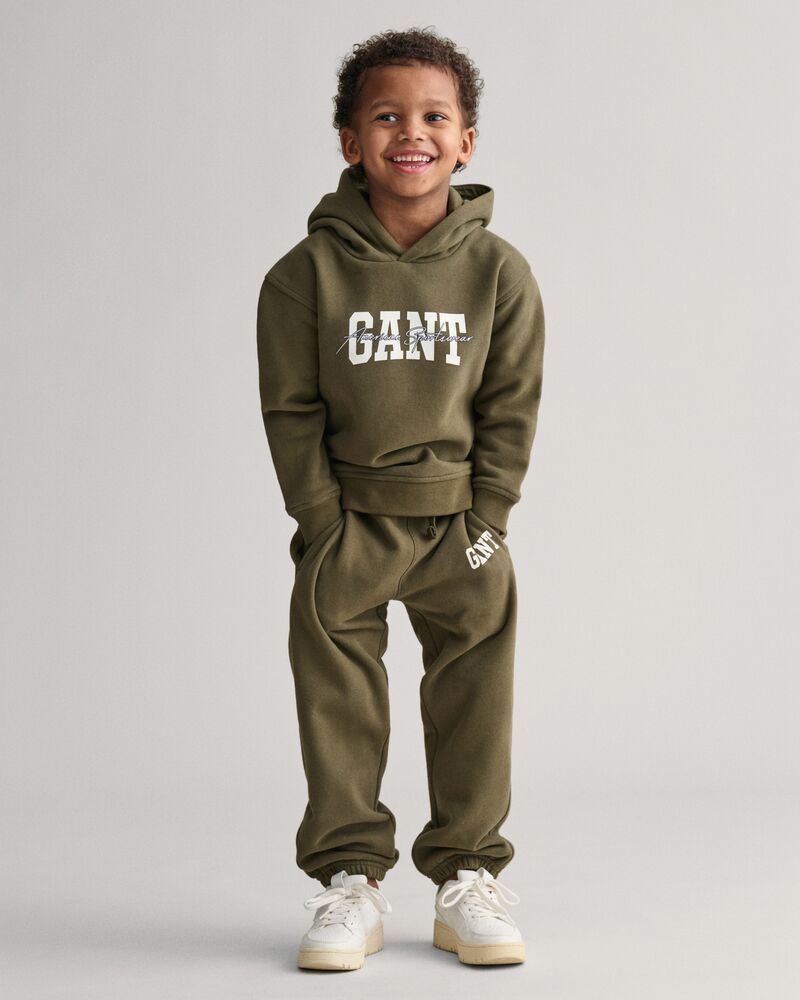 GANT ARCH SCRIPT SWEATPANTS JUNIPER GREEN / 92