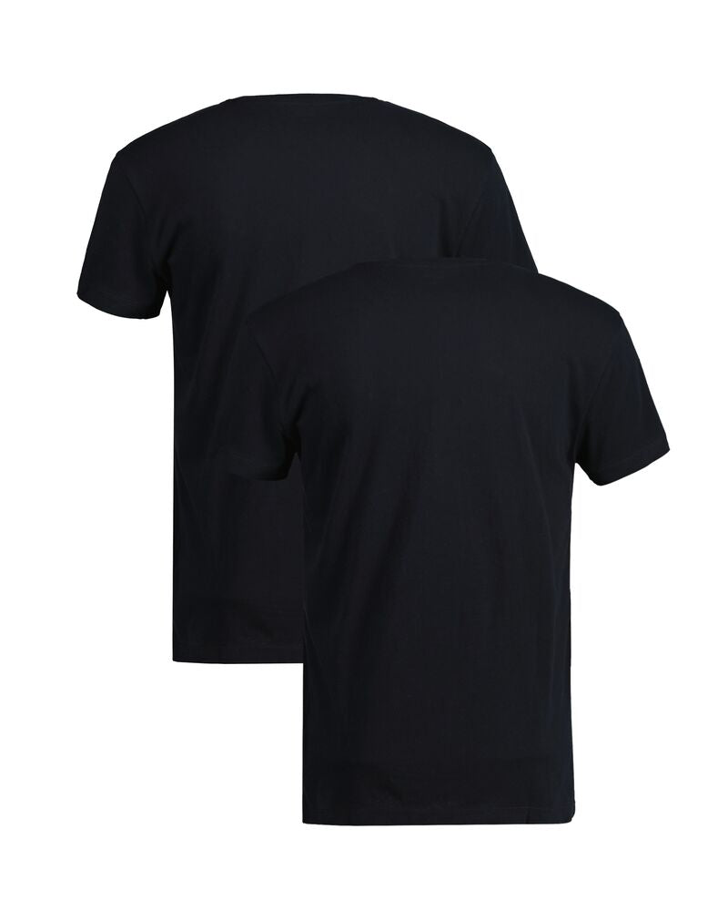 2-Pack Crew Neck T-Shirts Black / S