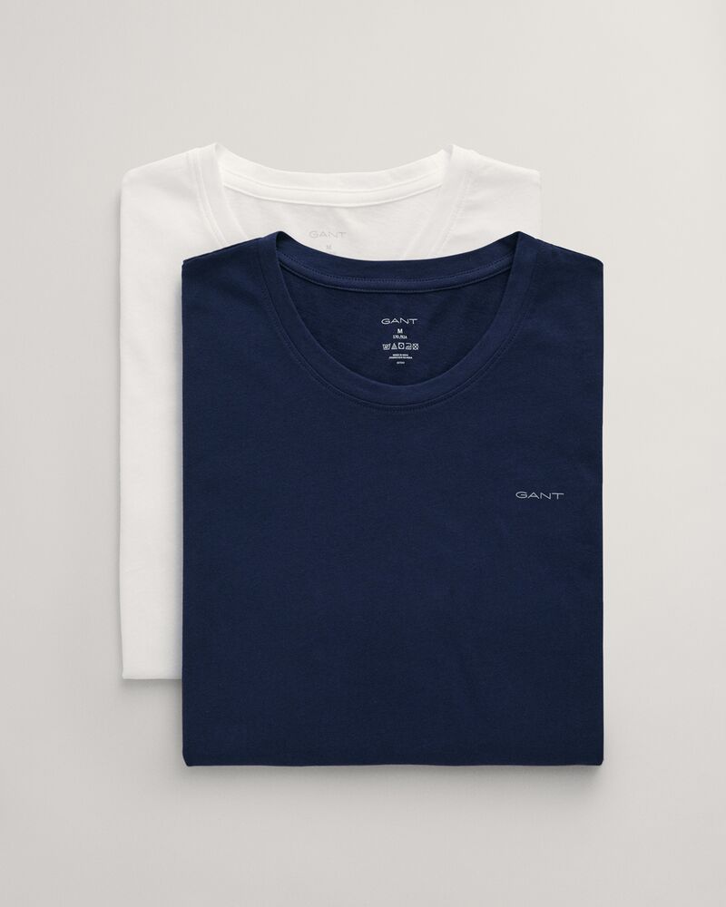 2-Pack Crew Neck T-Shirts Navy / White / S