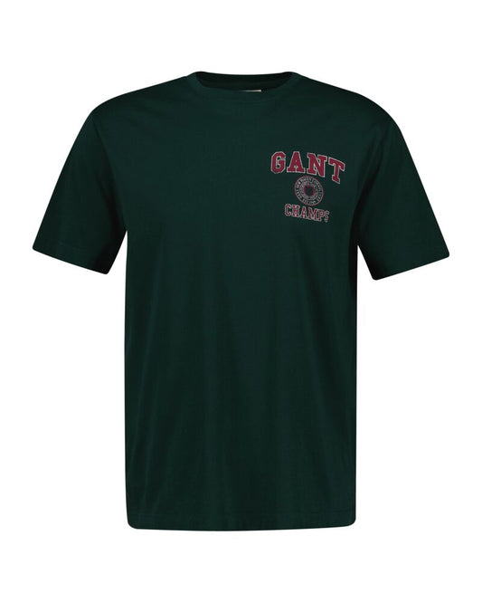 Gant Crest Graphic Tshirt Tartan Green / S