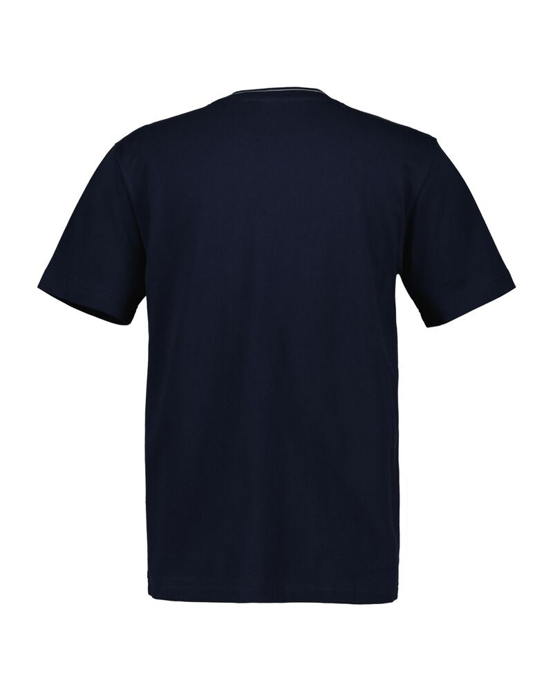 Textured Rib Short Sleeve Tshirt Evening Blue / M