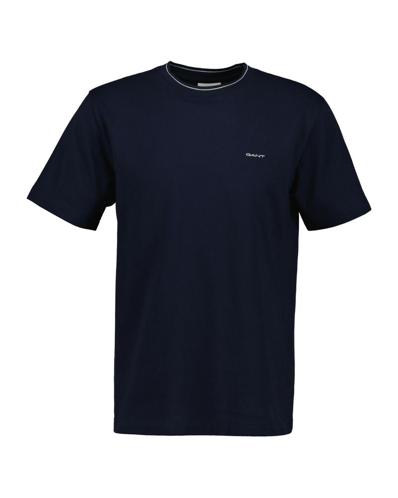 Textured Rib Short Sleeve Tshirt Evening Blue / M