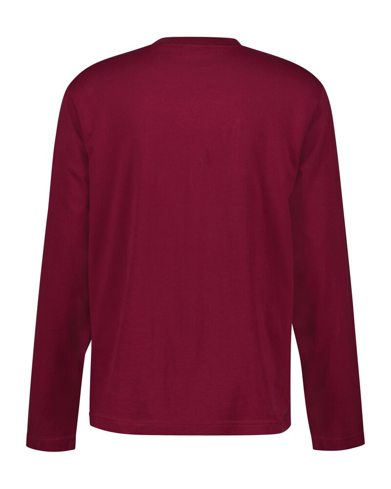 Regular Fit Tonal Shield Long Sleeve T-Shirt Rich Wine / S