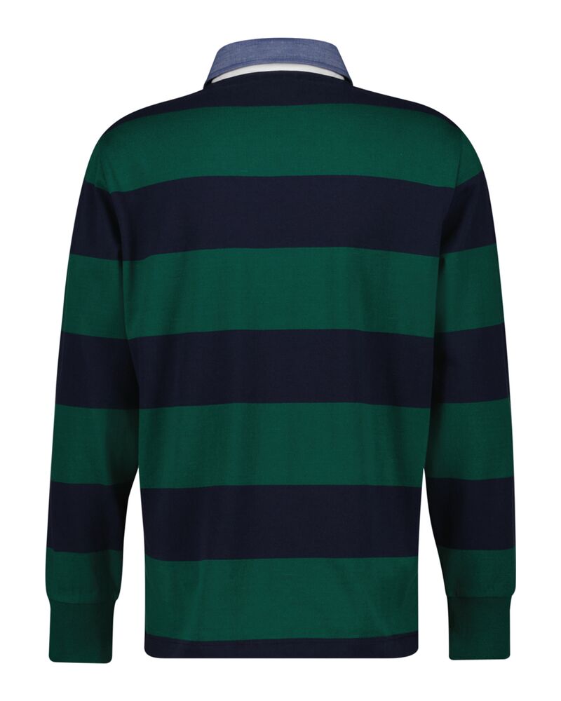 Striped Chambray Heavy Rugger Deep Forest Green / S