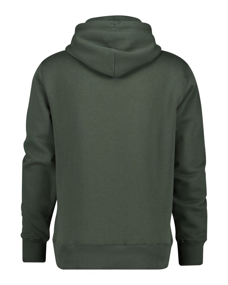 Embossed Hoodie Dark Earthy Green / M