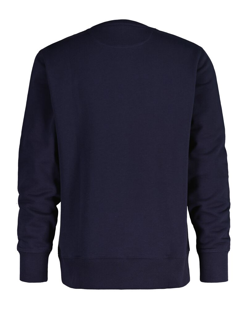 Embossed Crew Neck Sweatshirt Evening Blue / M