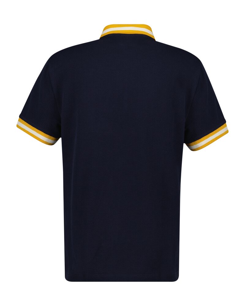 Popcorn Textured Piqué Polo Shirt Evening Blue / S