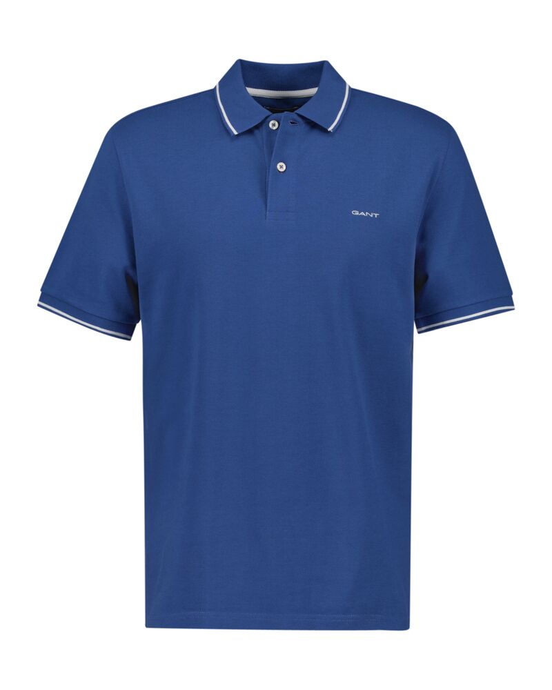 Tipping Short Sleeve Pique Polo Vintage Blue / M