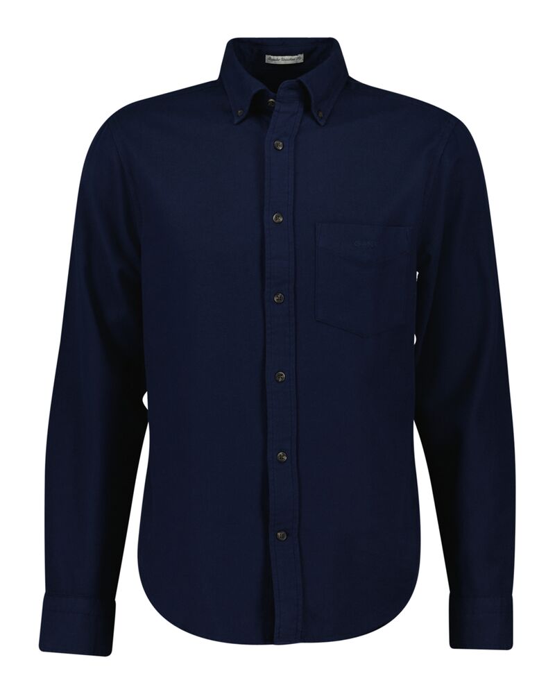 Regular Fit Flannel Herringbone Shirt Evening Blue / S