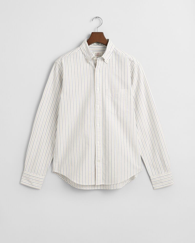 Gant Regular Fit Oxford Stripe Shirt Eggshell / S