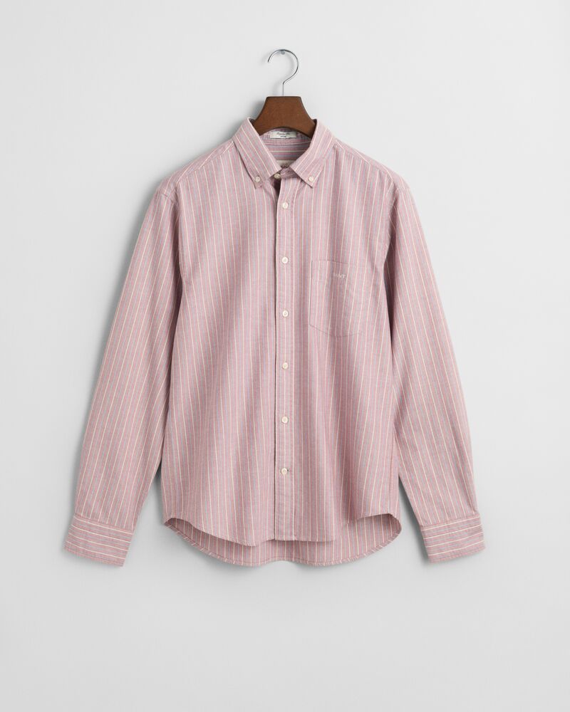 Gant Regular Fit Oxford Stripe Shirt Iron Red / S