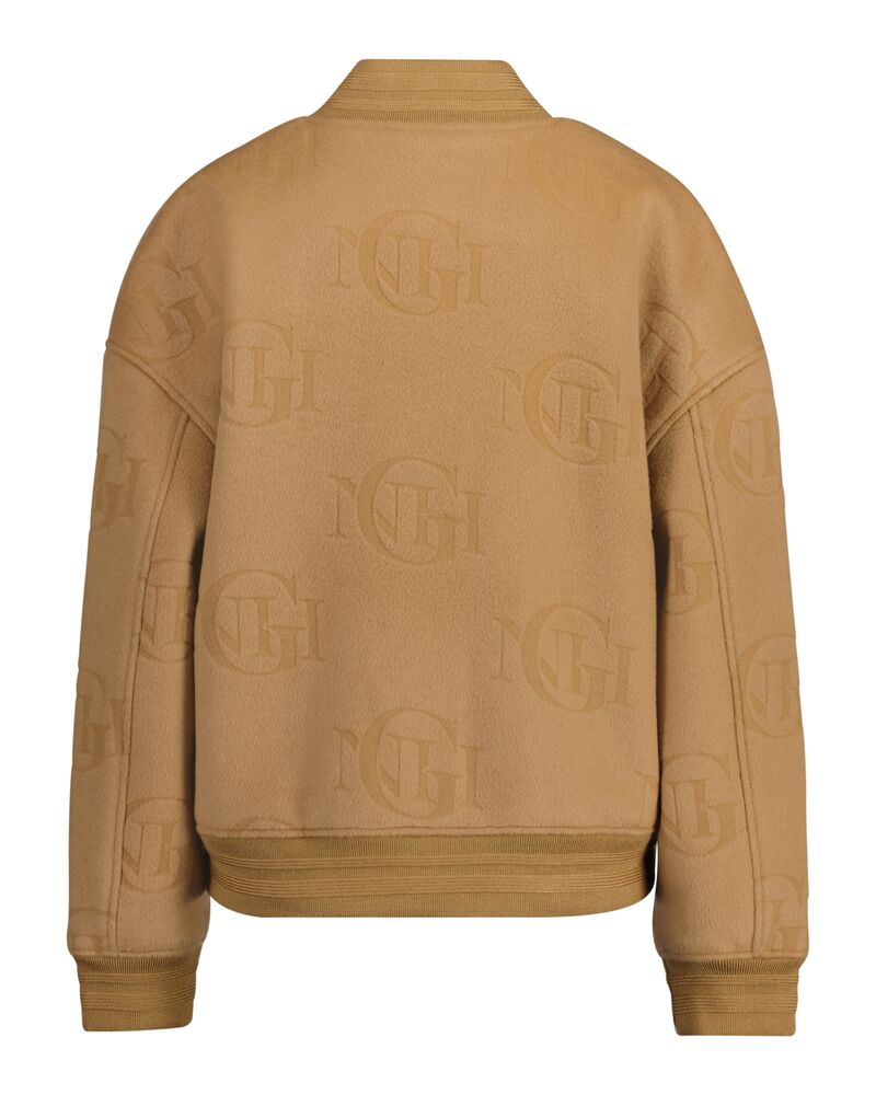 Jacquard Varsity Jacket Warm Khaki / S