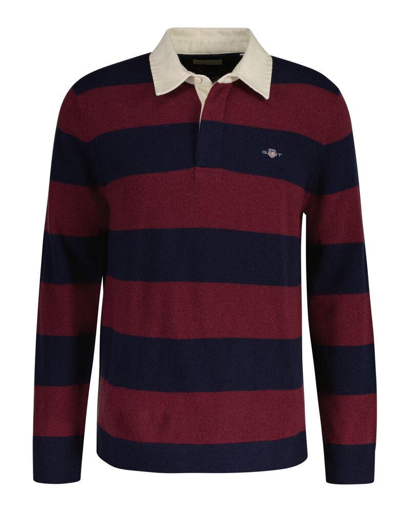 Gant Extrafine Lambswool Striped Rugger Marine / S