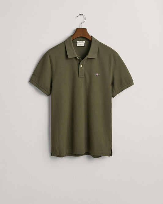 Regular Fit Shield Piqué Polo Shirt Juniper Green / S