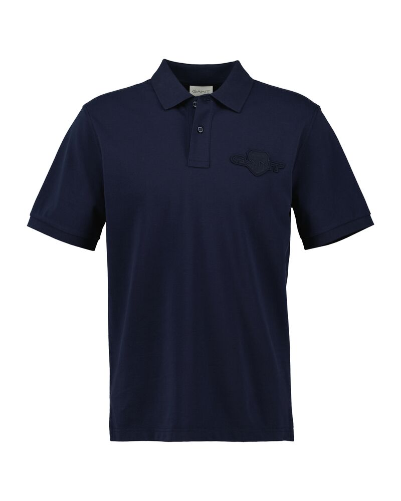 Regular Tonal Shield Short Sleeve Polo