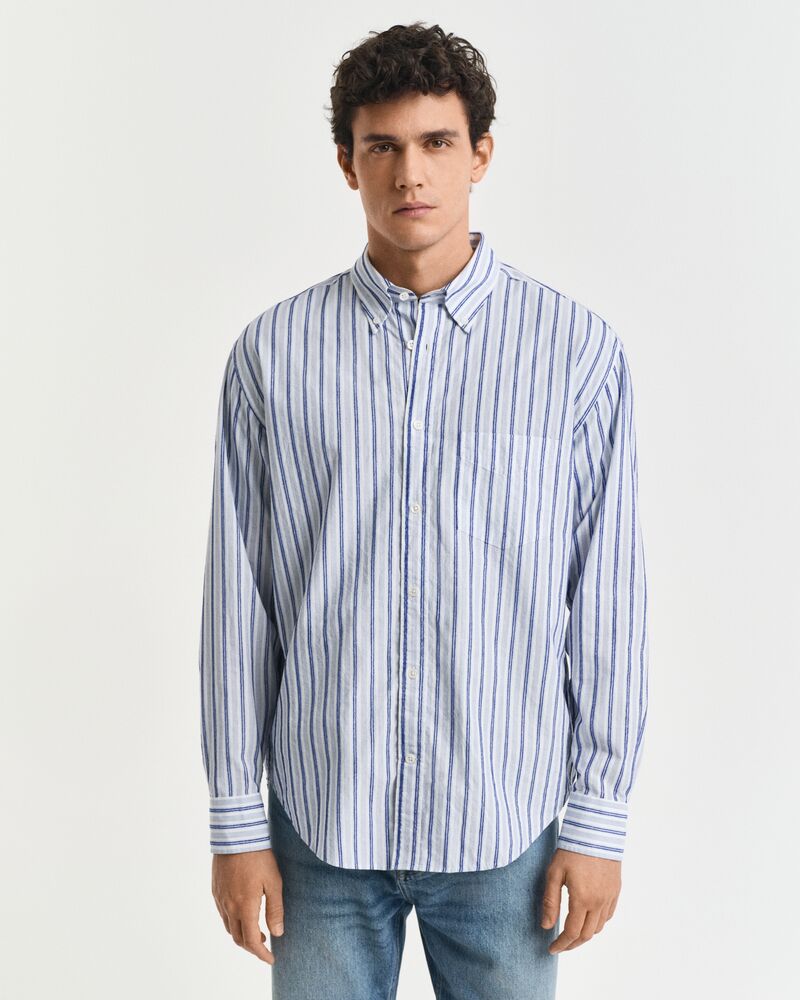 Relaxed Fit Textured Stripe Shirt