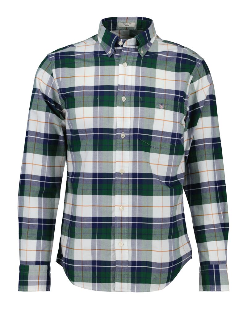 Regular Fit Checked  Classic Short Sleeve  Oxford Shirt