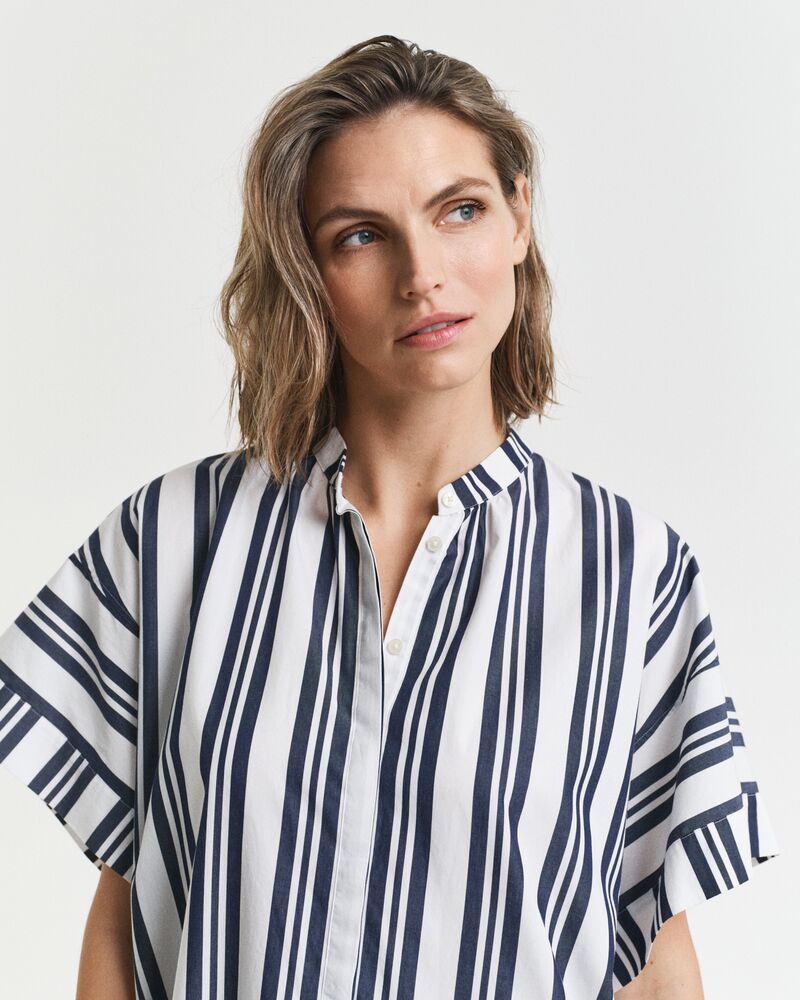 Oversized Striped Caftan Dress