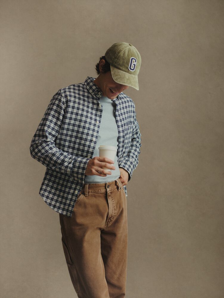 Regular Fit Checked Flannel Shirt Evening Blue / S