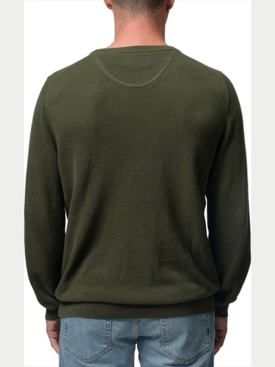 Cotton Piqué Crew Neck Sweater