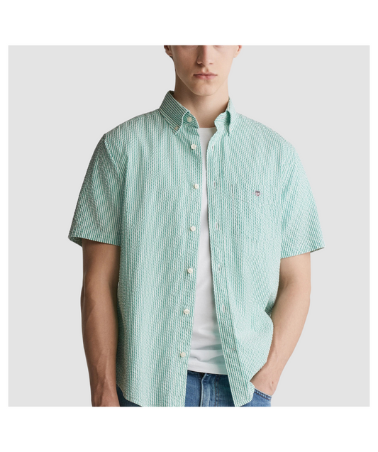 REGULAR SEERSUCKER STRIPE SS SHIRT