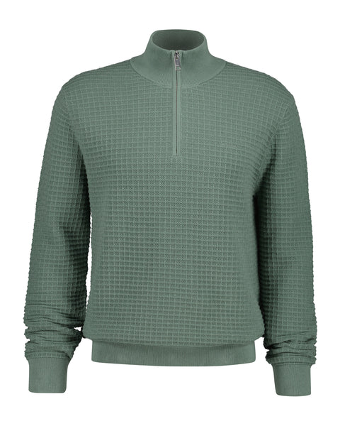 Cotton Texture Half Zip