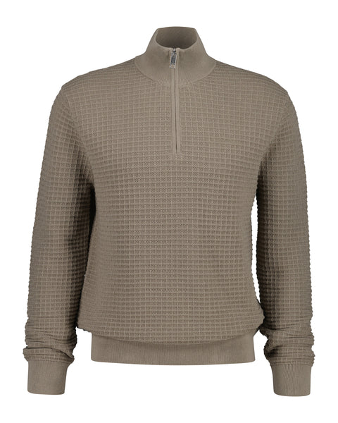 Cotton Texture Half Zip