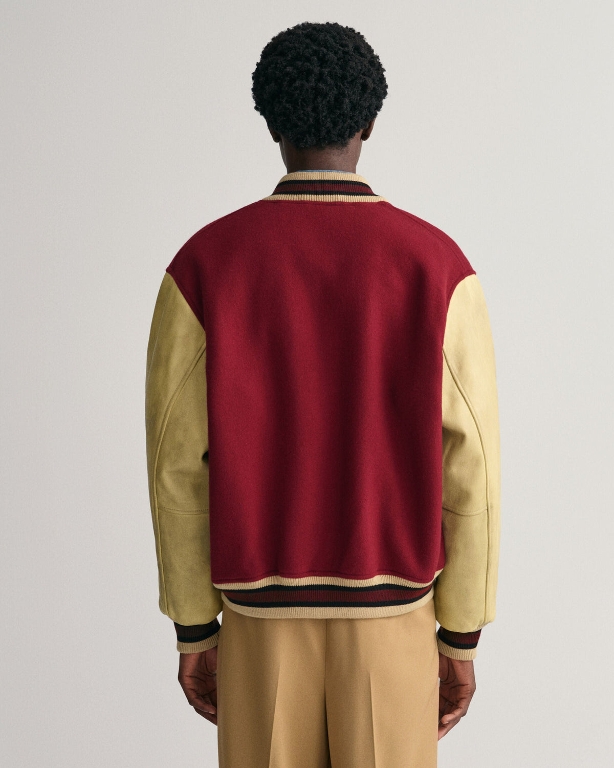 Padded Mix Varsity Jacket