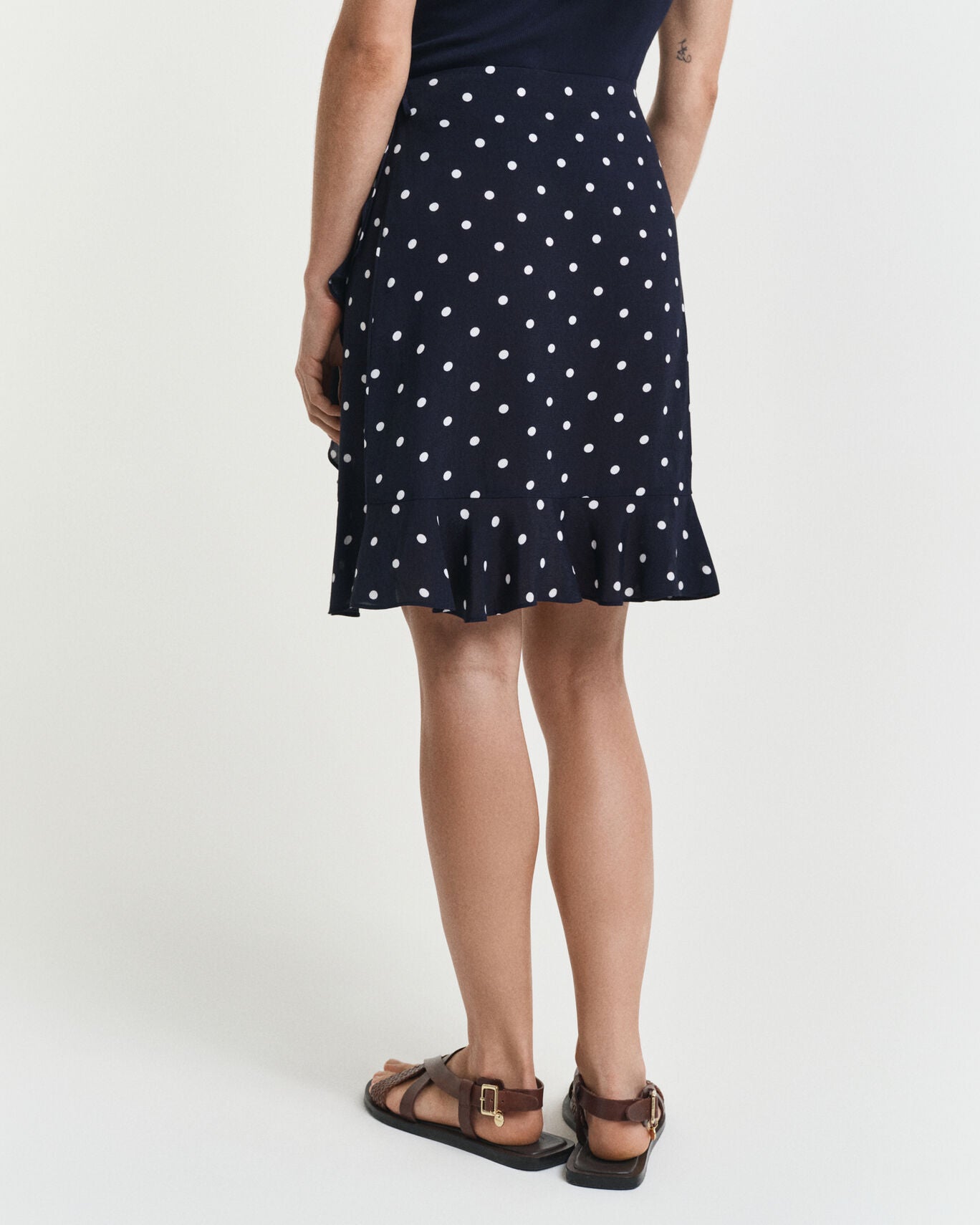 Dot Print Frill Skirt