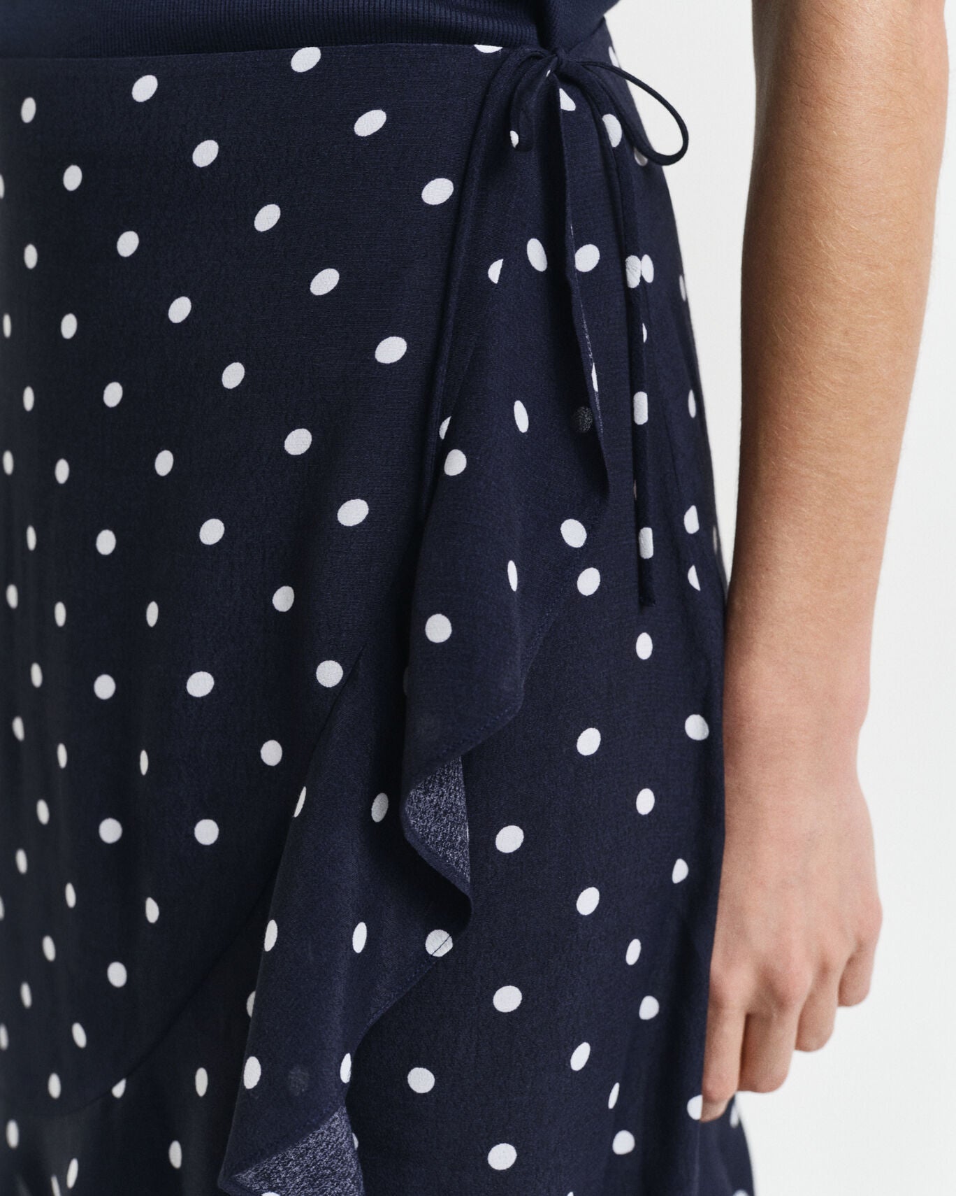 Dot Print Frill Skirt