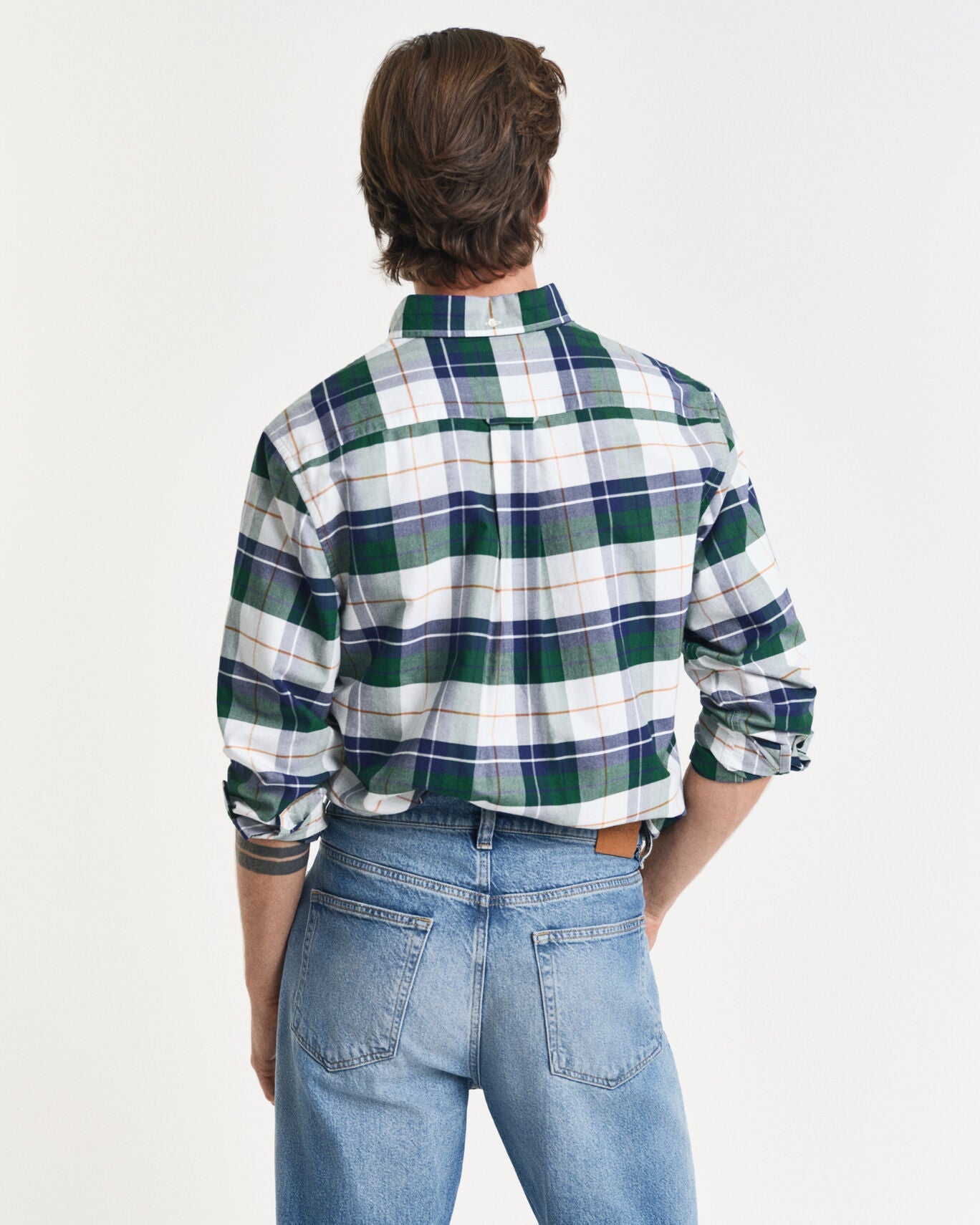 Regular Fit Checked  Classic Short Sleeve  Oxford Shirt