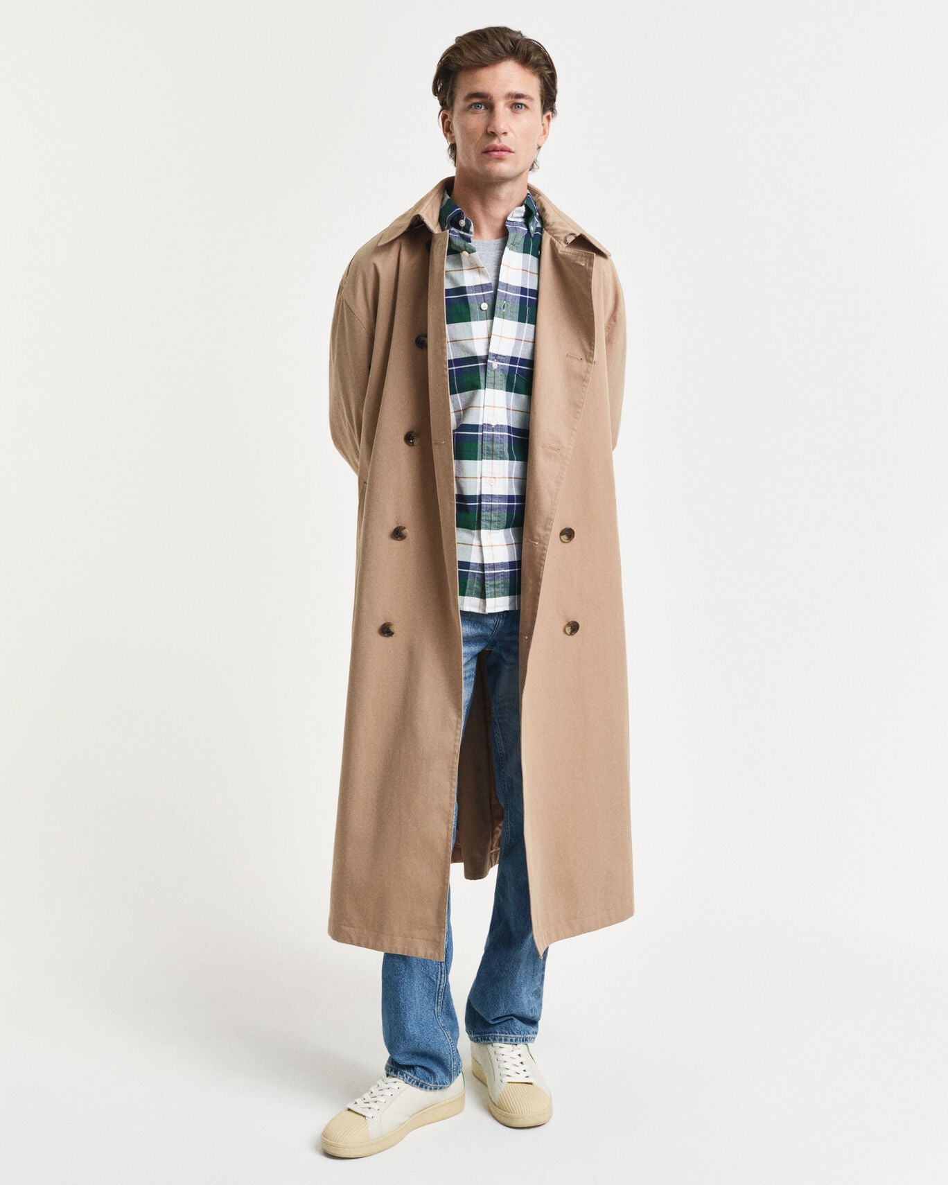 Regular Fit Checked  Classic Short Sleeve  Oxford Shirt