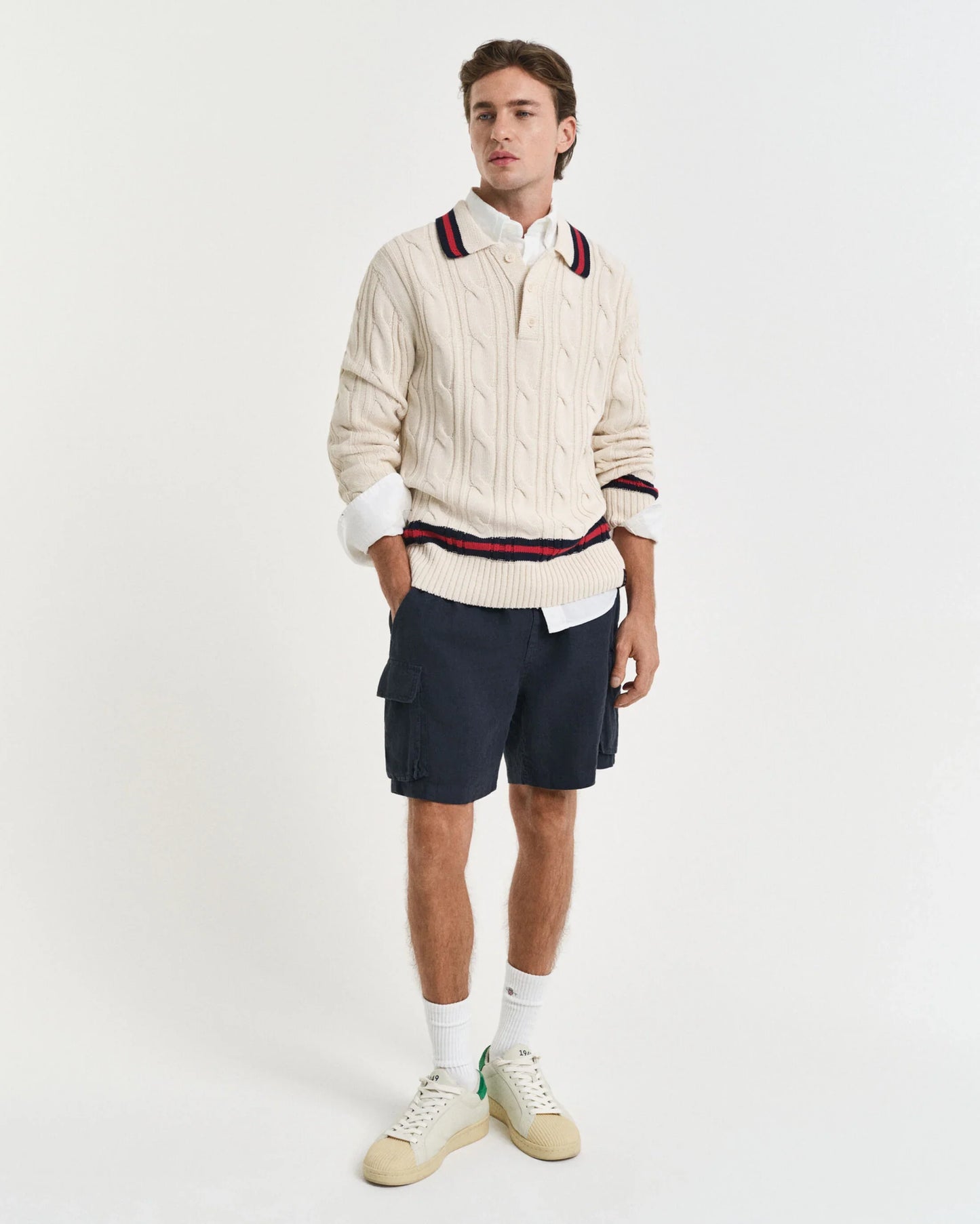 Cable Knit Polo