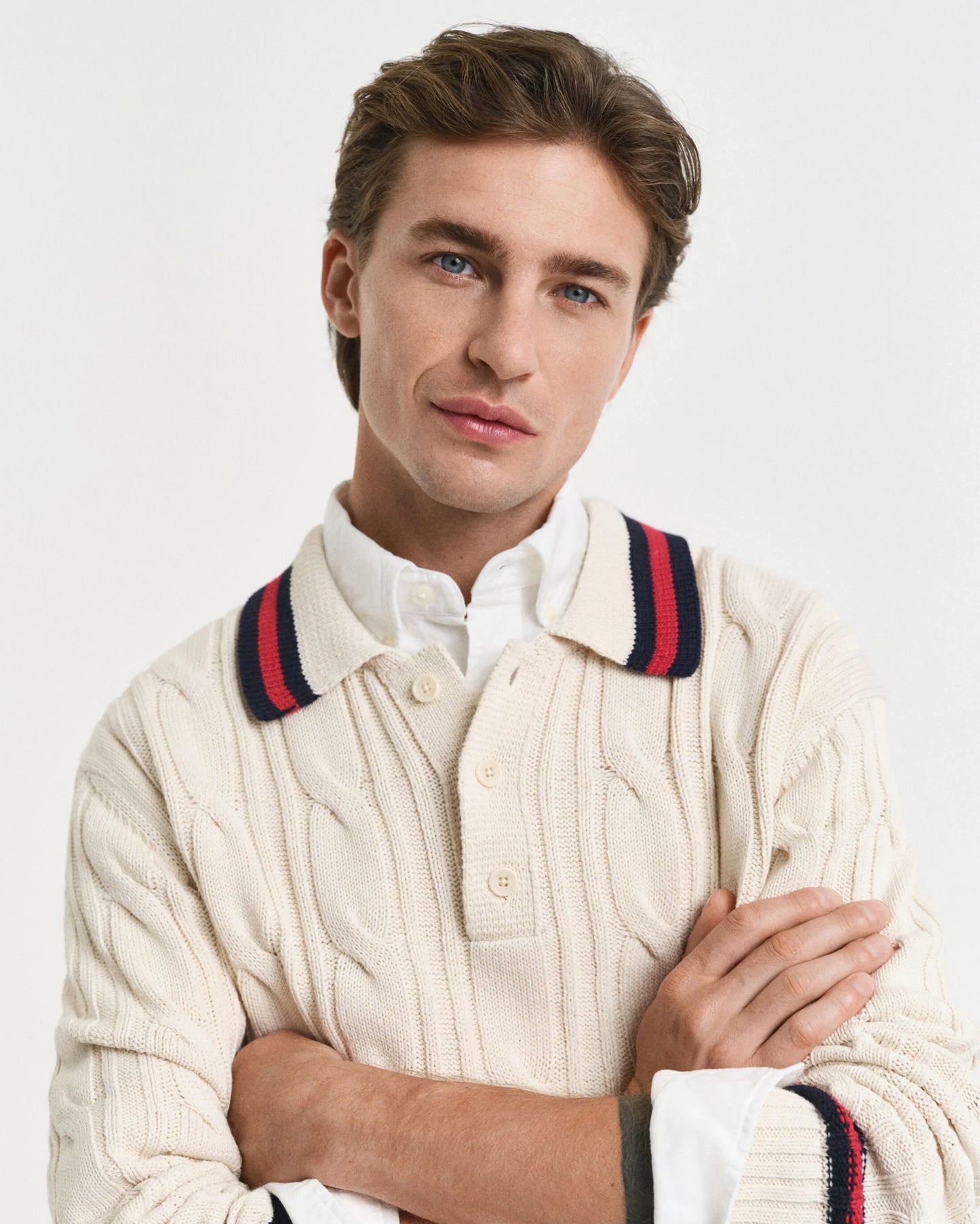 Cable Knit Polo