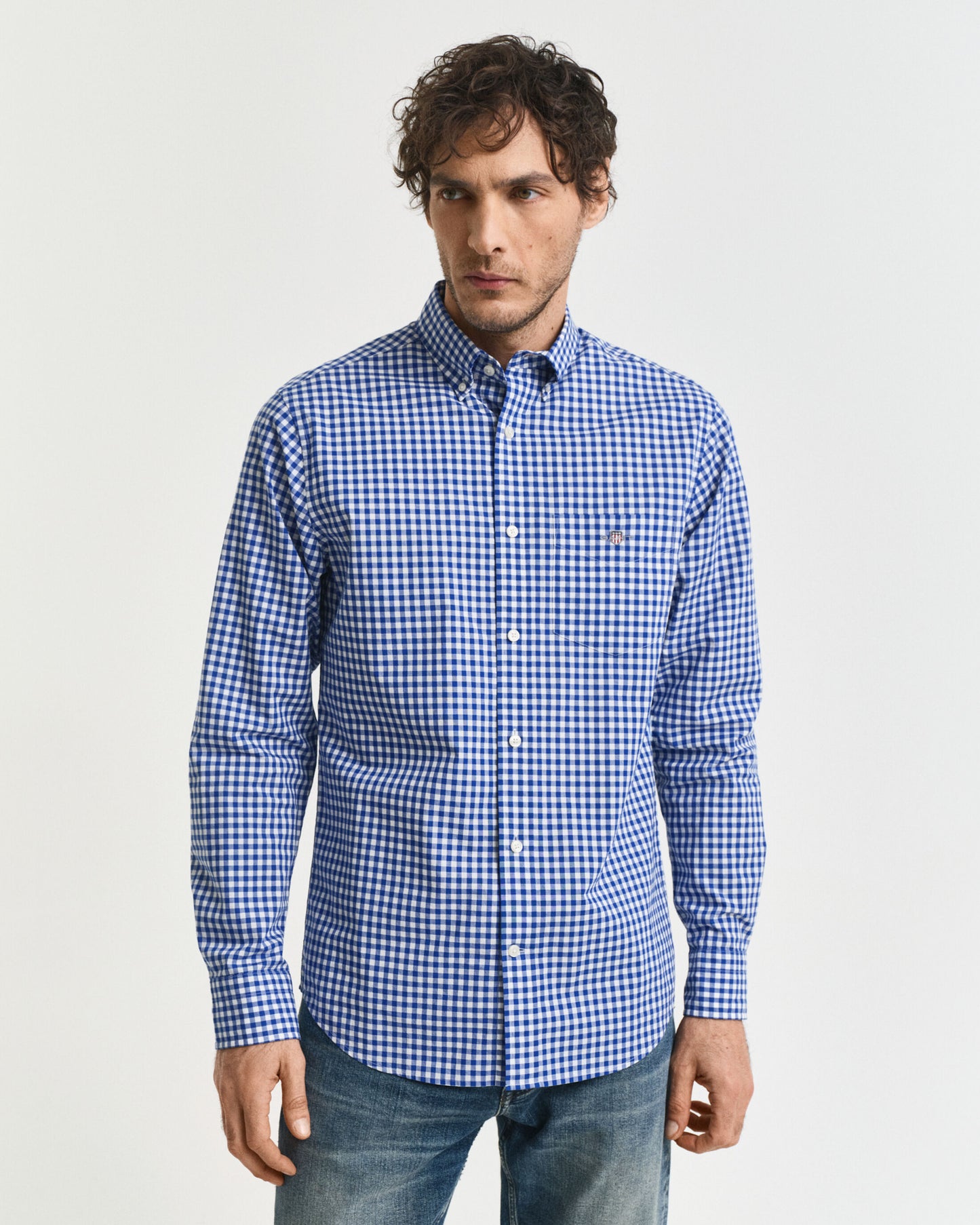 Reg Poplin Gingham Shirt