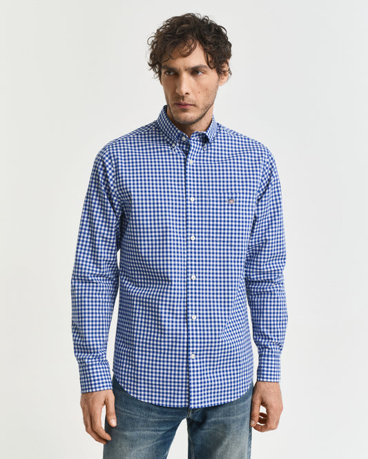 Reg Poplin Gingham Shirt