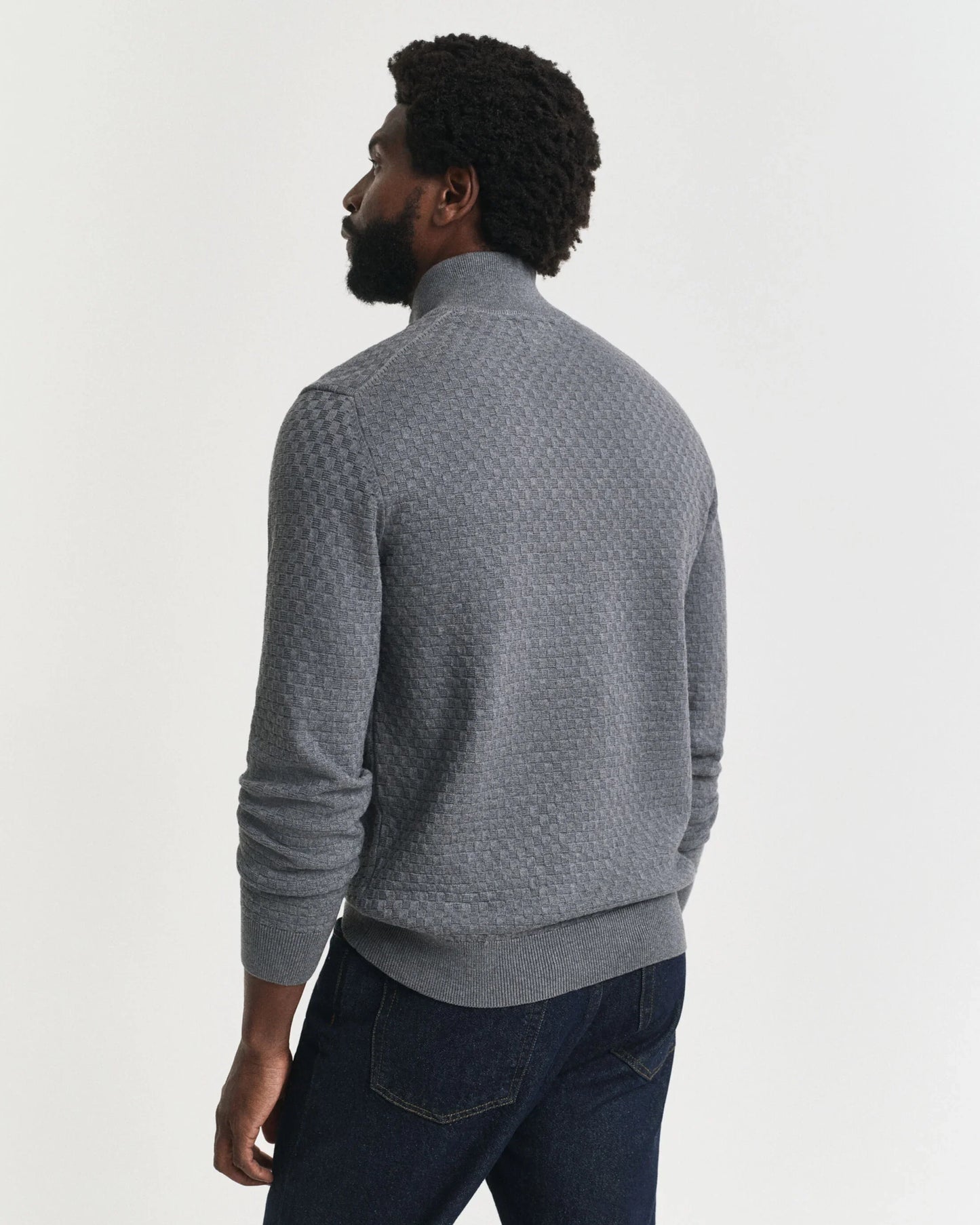 Gant Micro Texture Half-Zip  Sweater