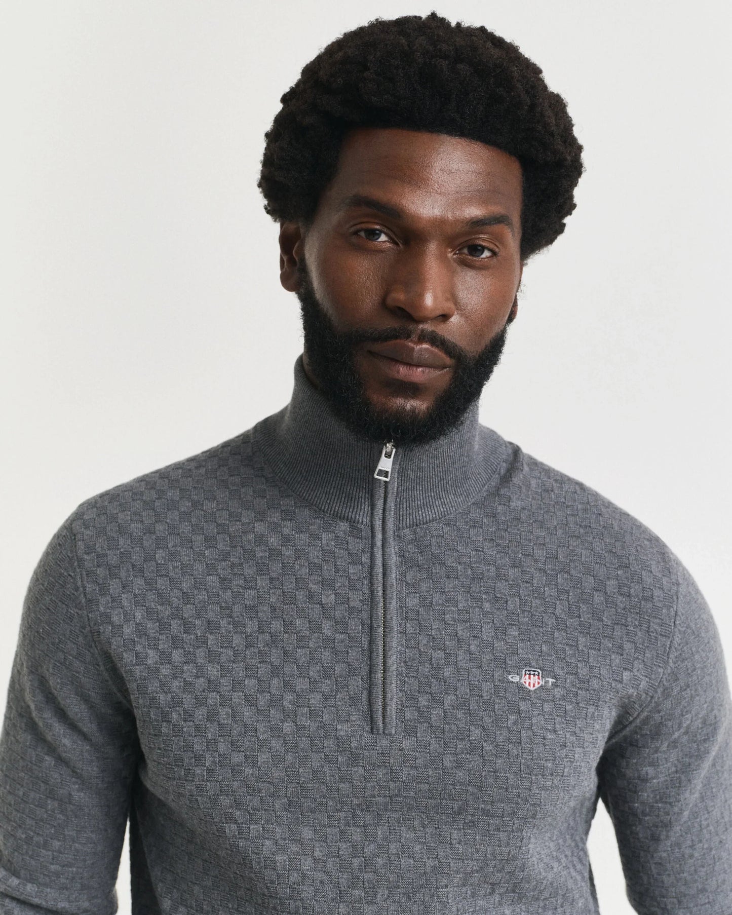 Gant Micro Texture Half-Zip  Sweater