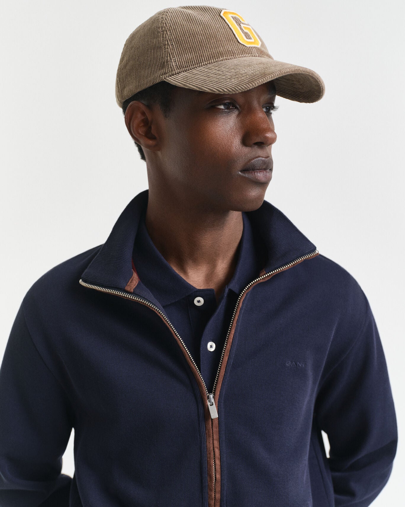 Gant Sacker Rib Full Zip Cardigan For Men