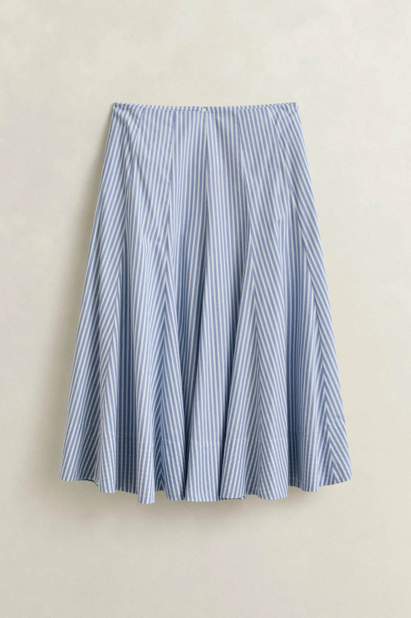 Striped Cotton Midi Skirt